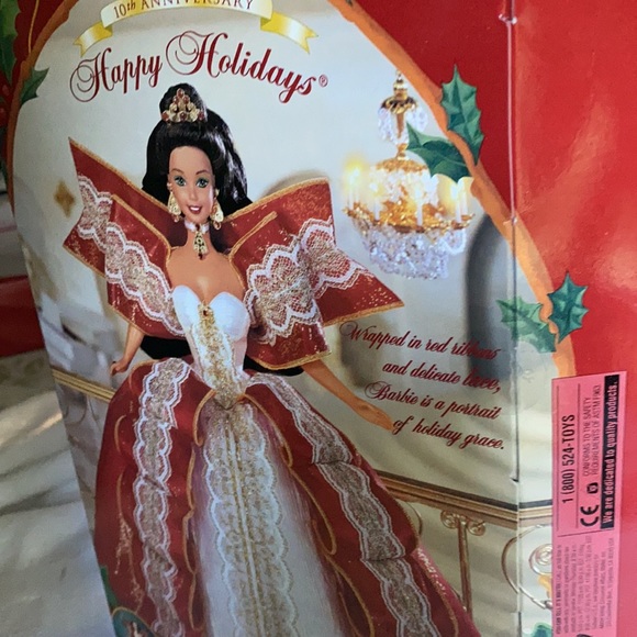 Rare 1997 Happy Holiday BLONDE Barbie in Acrylic Case - Picture 10 of 11